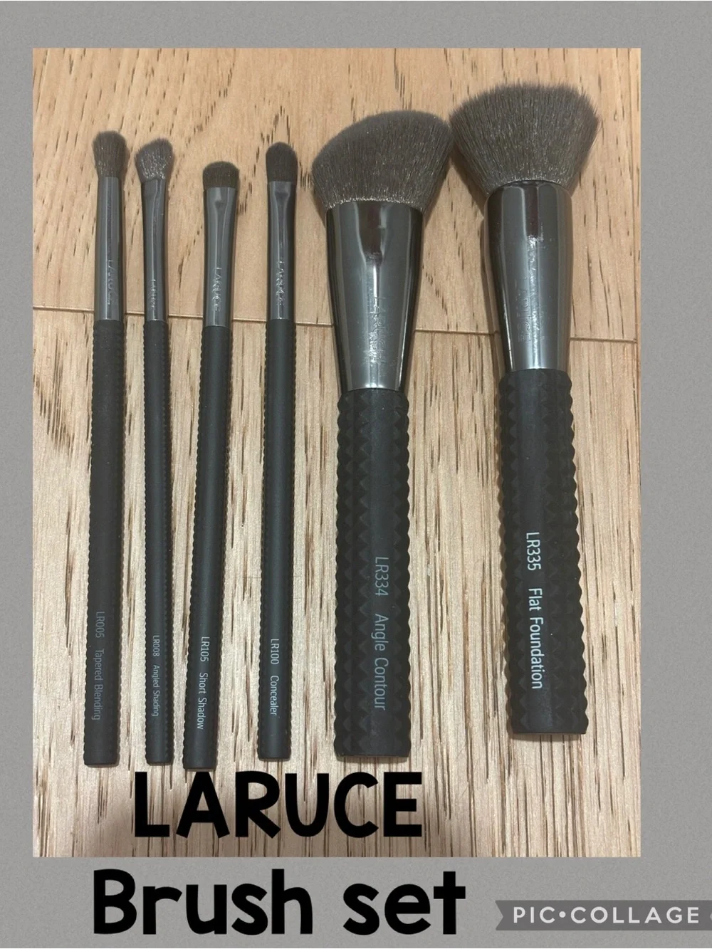 Professional 6-Piece Makeup Brush Set in Black by Laruce